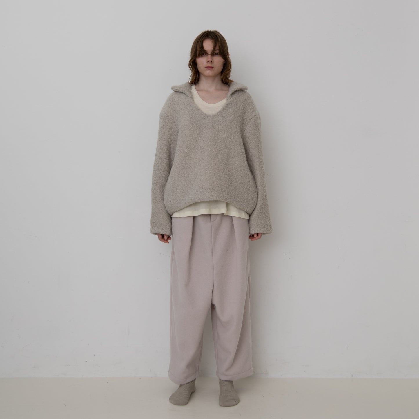 BRUSHED WOOL BOA FLEECE JACKET