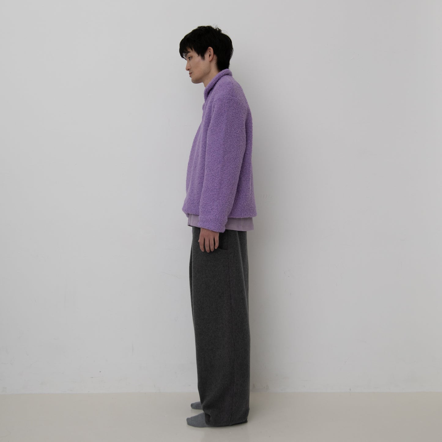 BRUSHED WOOL BOA FLEECE JACKET