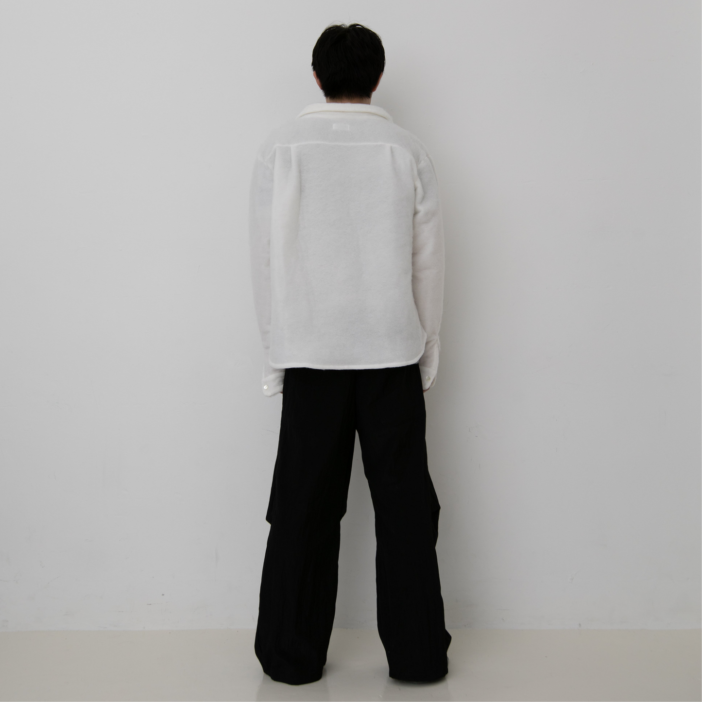 WOOL NILON TUCK PANTS
