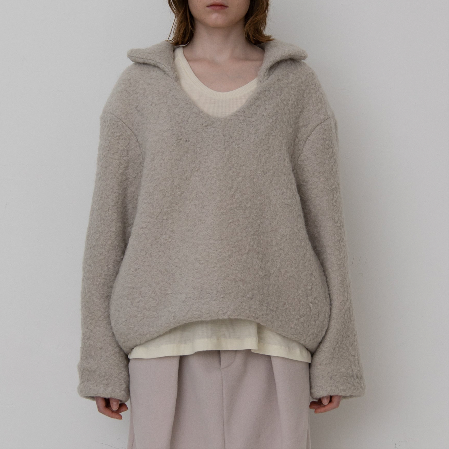 BRUSHED WOOL BOA FLEECE JACKET
