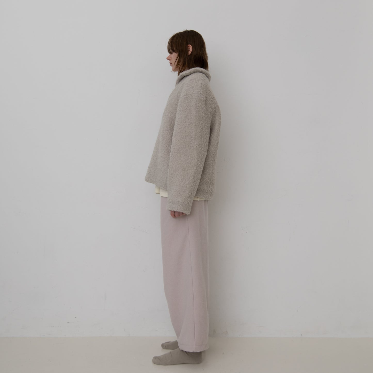 BRUSHED WOOL BOA FLEECE JACKET