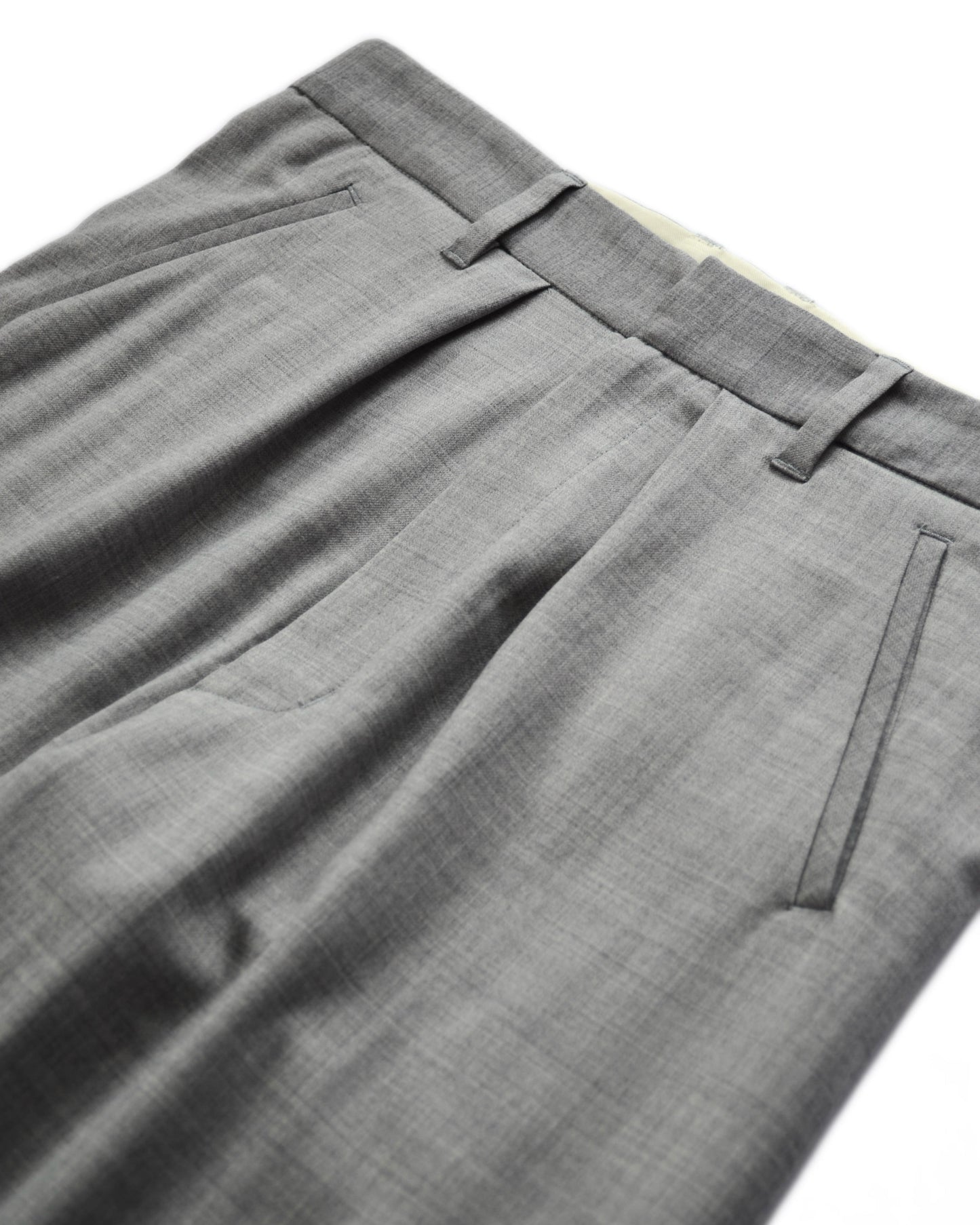 WOOL SILK GABARDINE SLACKS