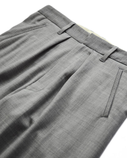 WOOL SILK GABARDINE SLACKS