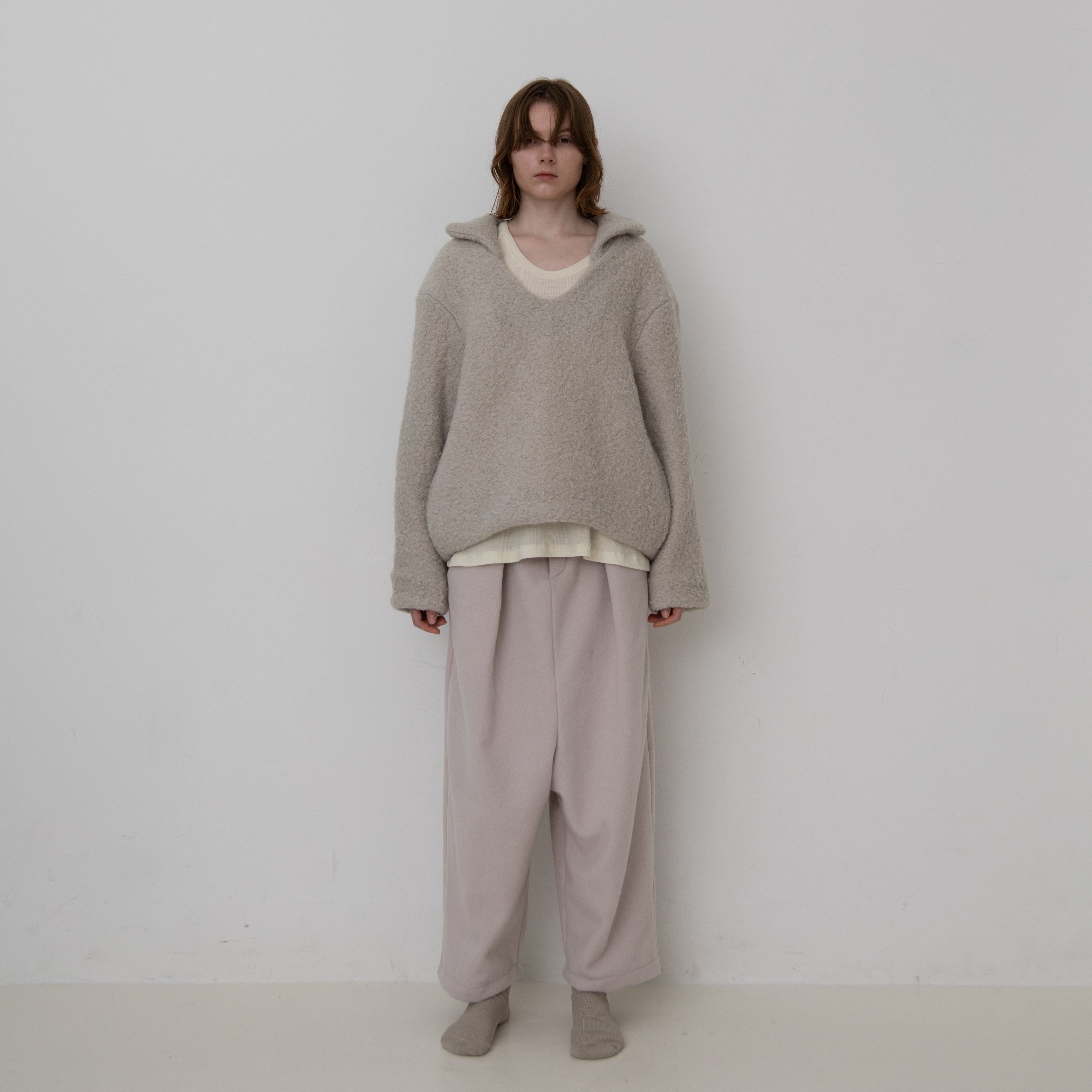 BRUSHED WOOL BOA FLEECE JACKET