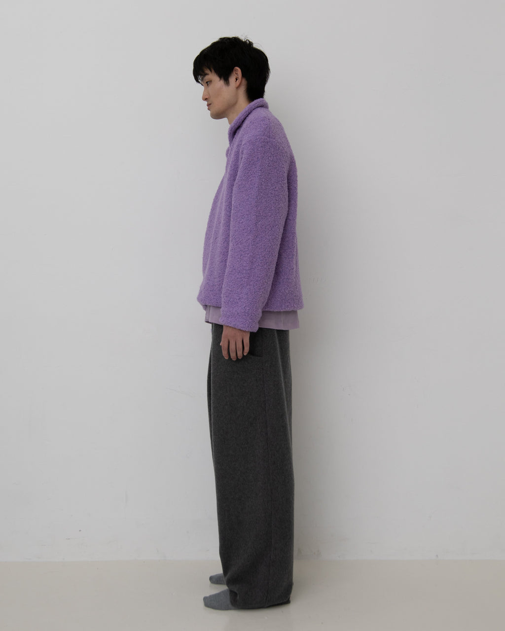 BRUSHED WOOL BOA FLEECE JACKET