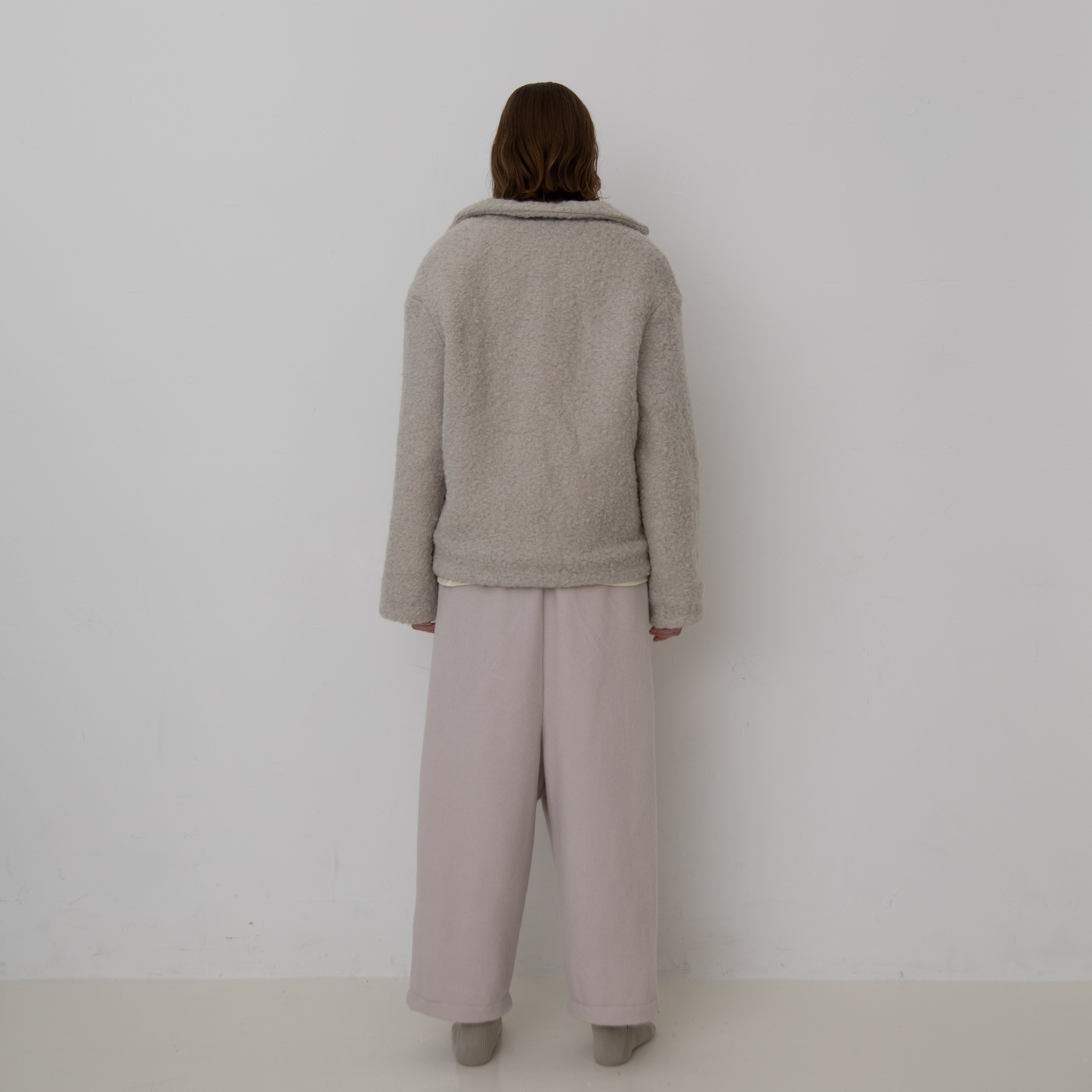 BRUSHED WOOL BOA FLEECE JACKET – SUNSET