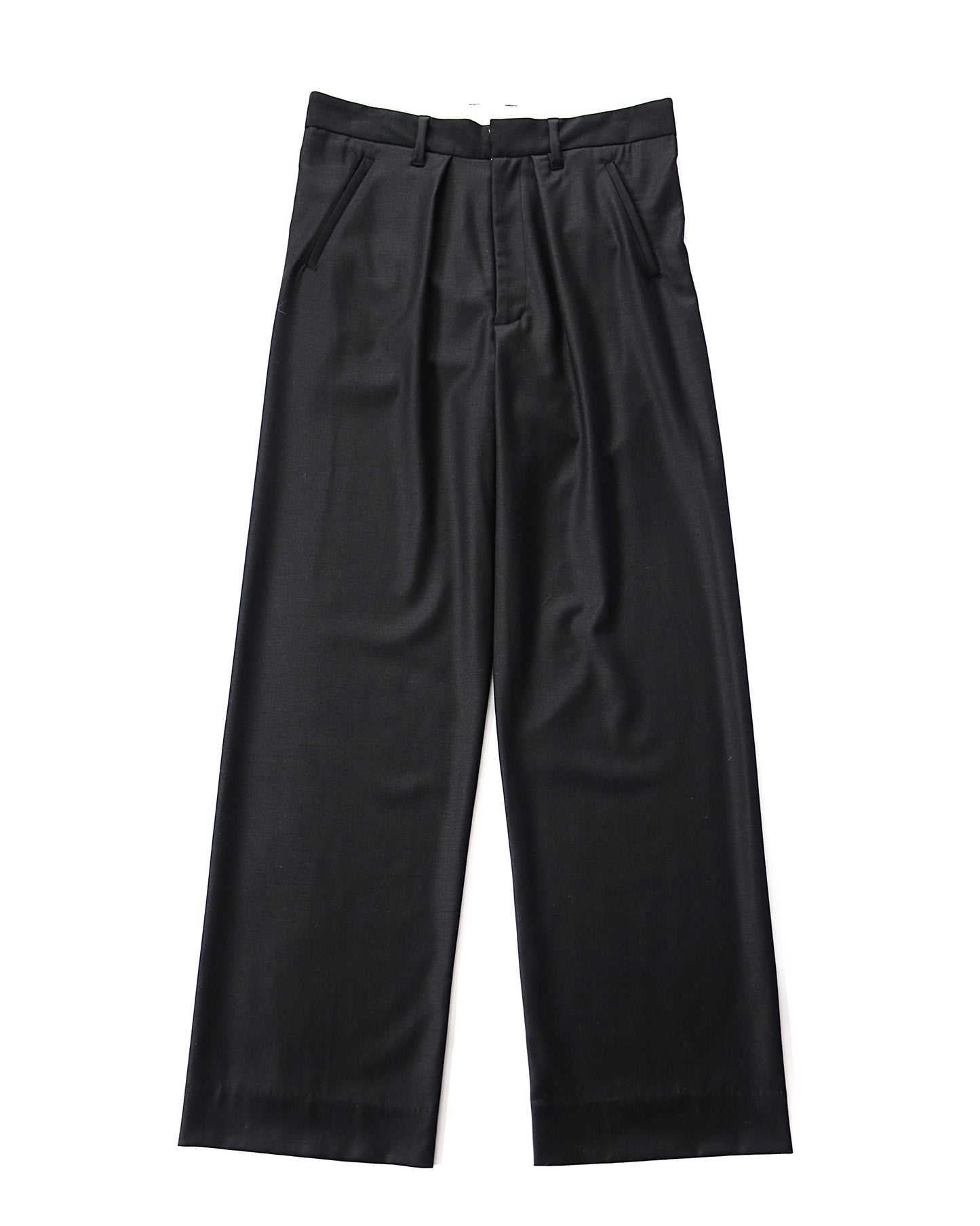 WOOL SILK GABARDINE SLACKS