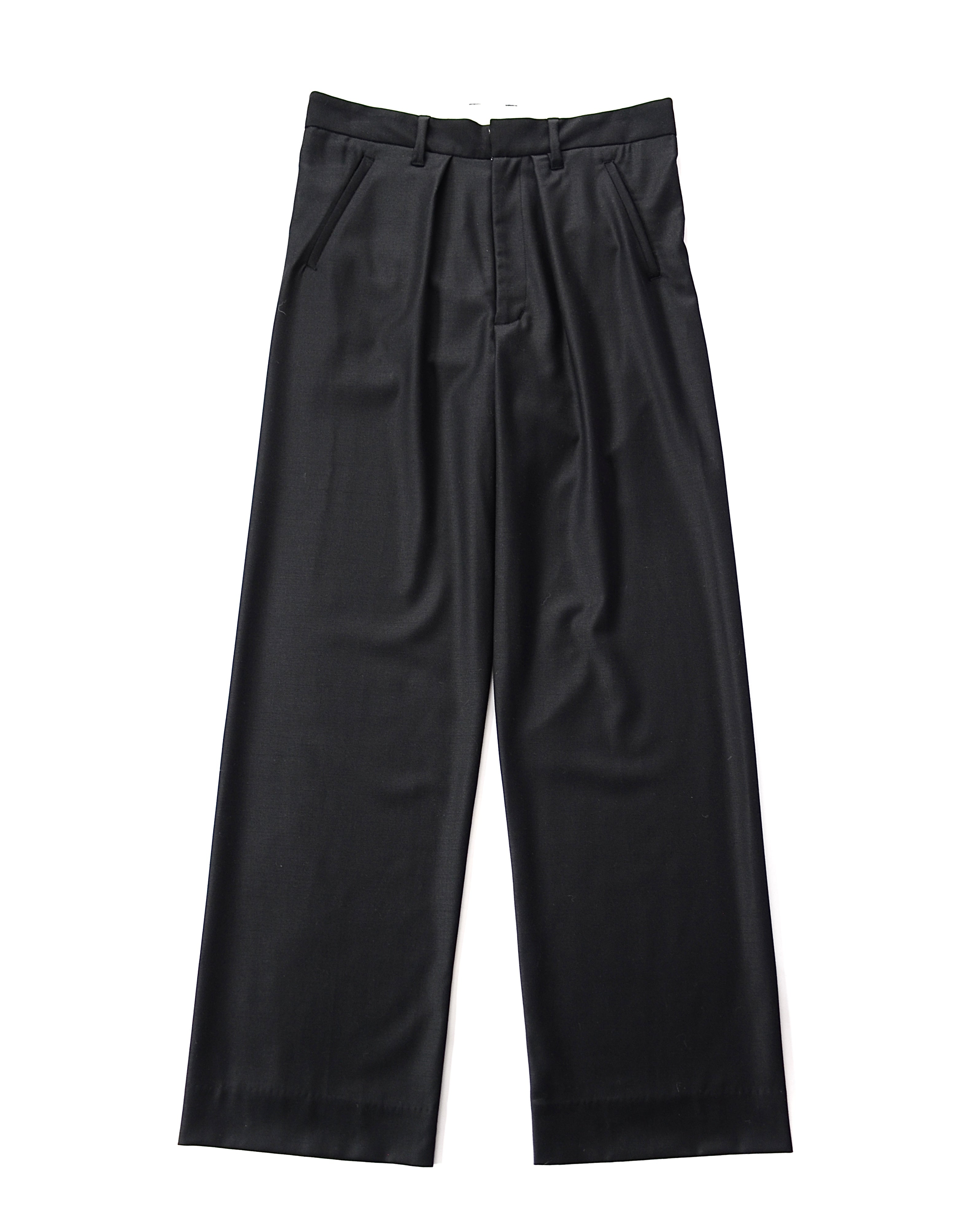 WOOL SILK GABARDINE SLACKS