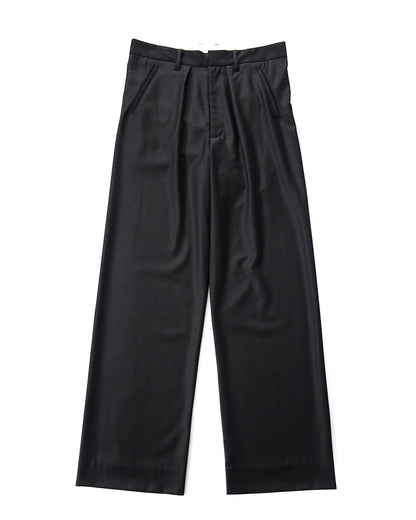 WOOL SILK GABARDINE SLACKS