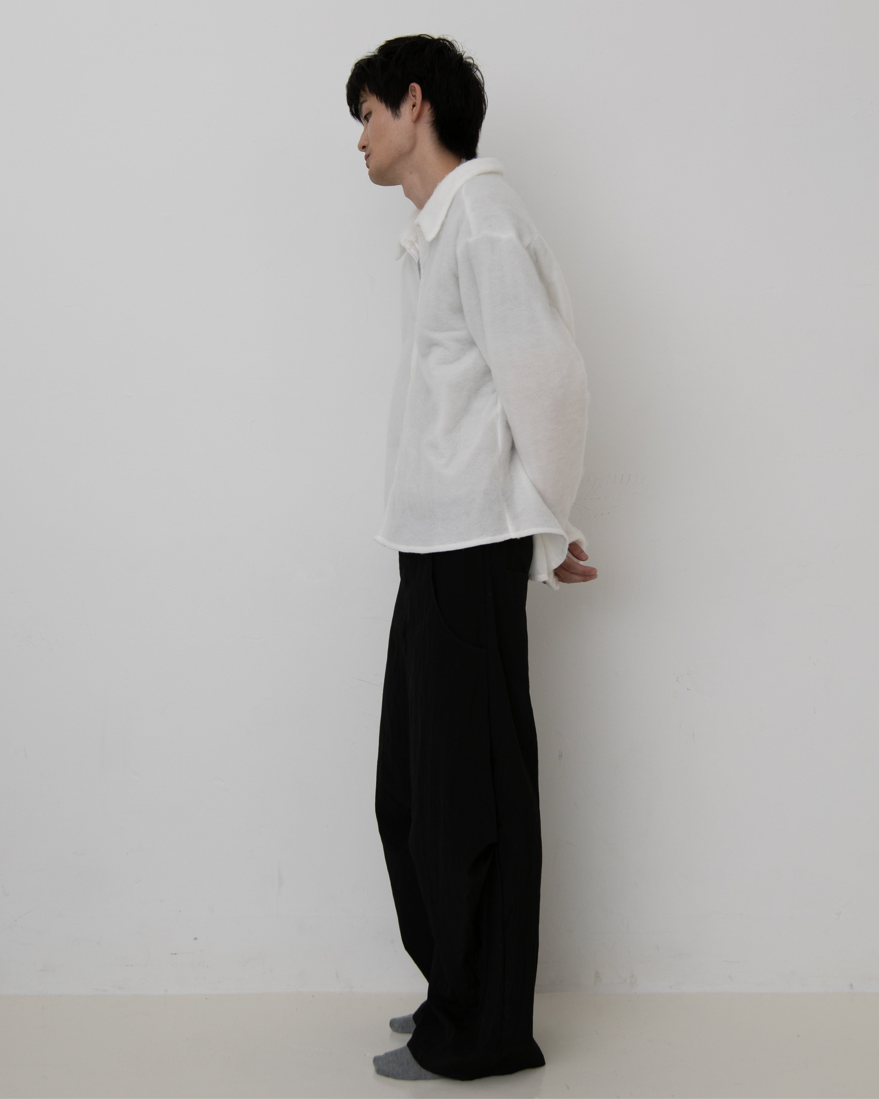 WOOL NILON TUCK PANTS