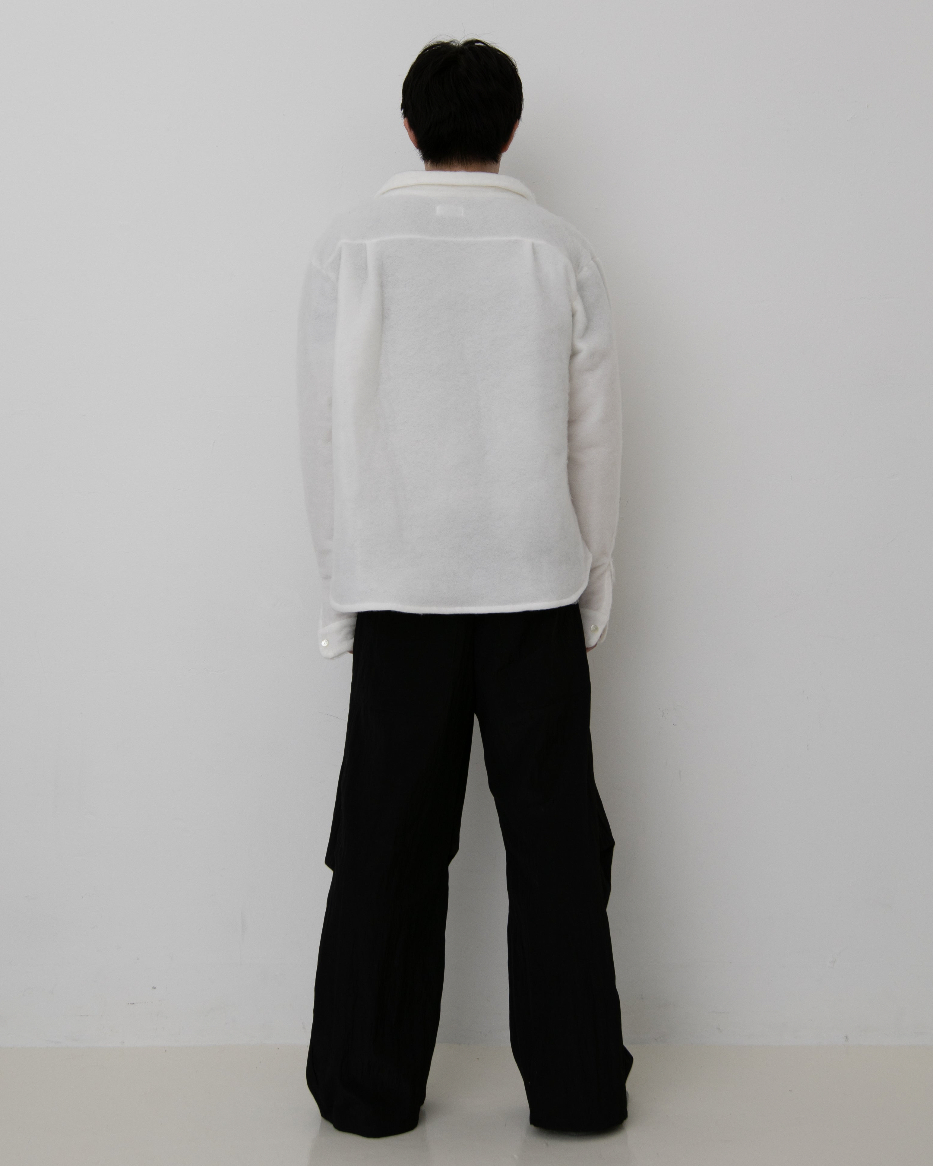 WOOL NILON TUCK PANTS