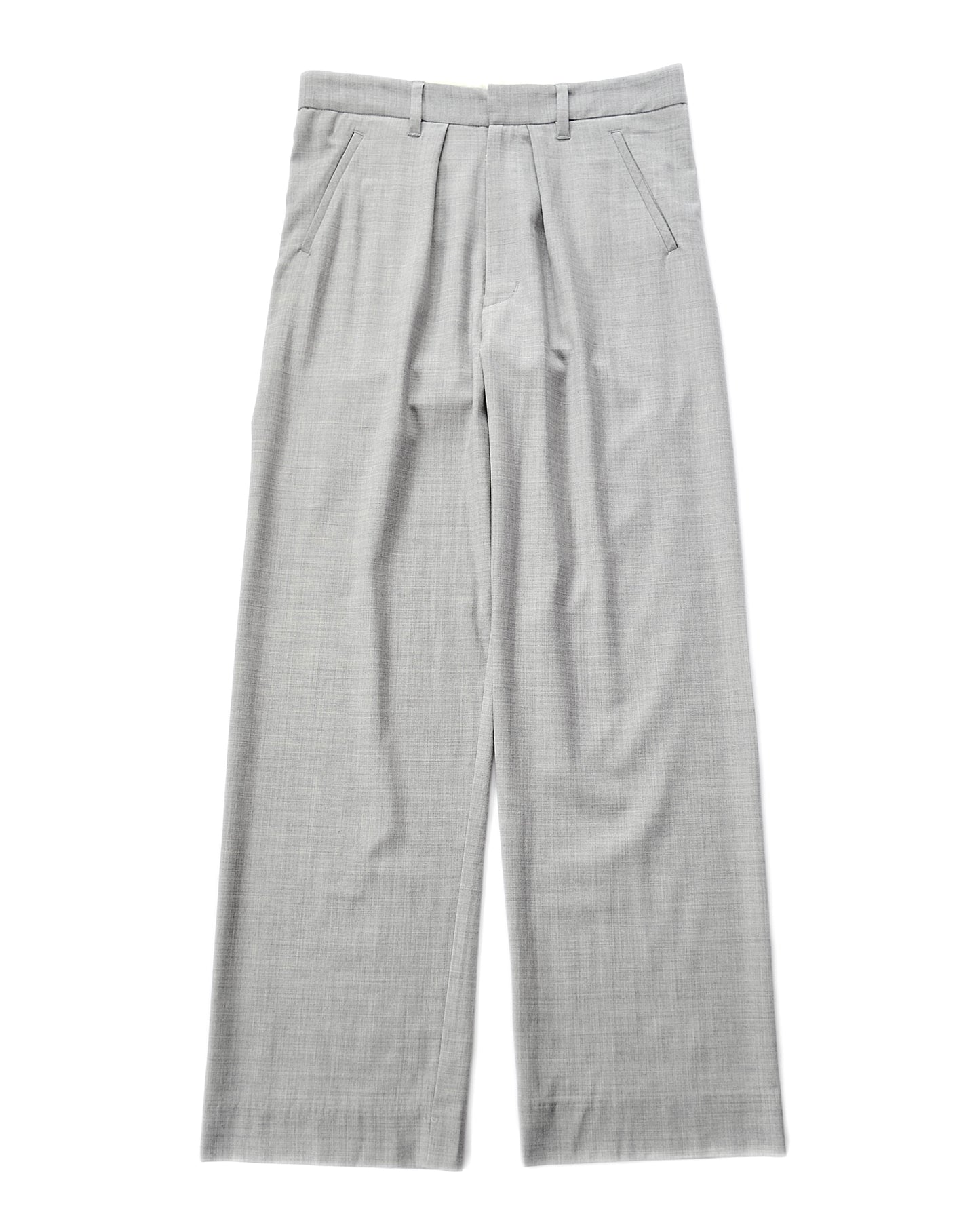 WOOL SILK GABARDINE SLACKS