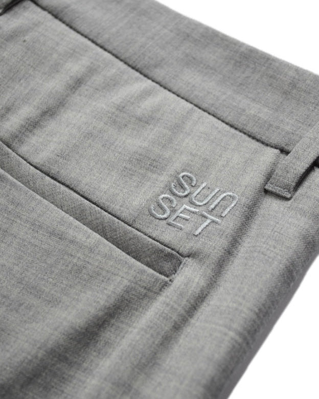 WOOL SILK GABARDINE SLACKS