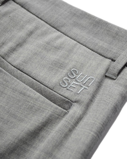 WOOL SILK GABARDINE SLACKS