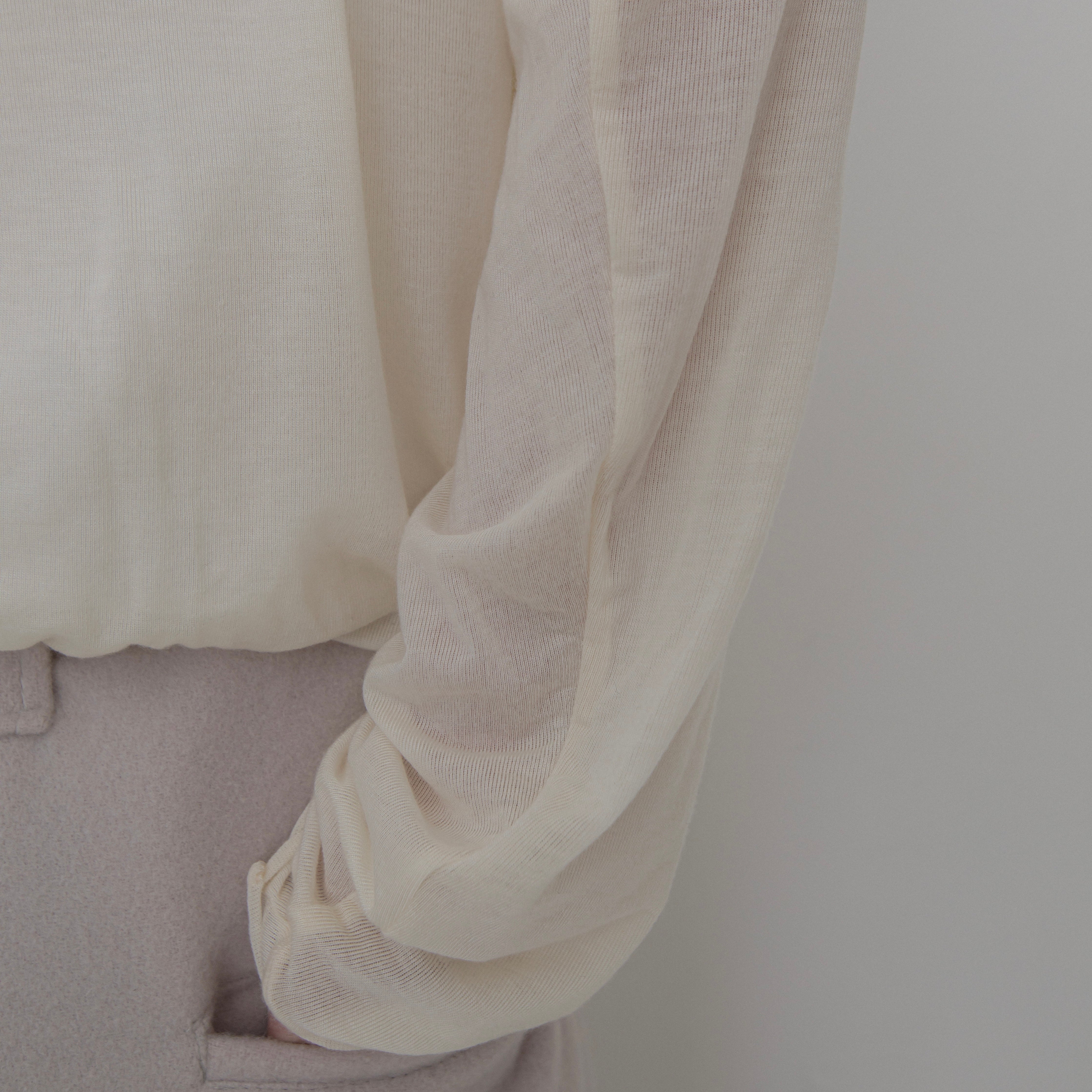 CHASHMERE SILK RAGLAN HIGH NECK T-SHIRTS – SUNSET