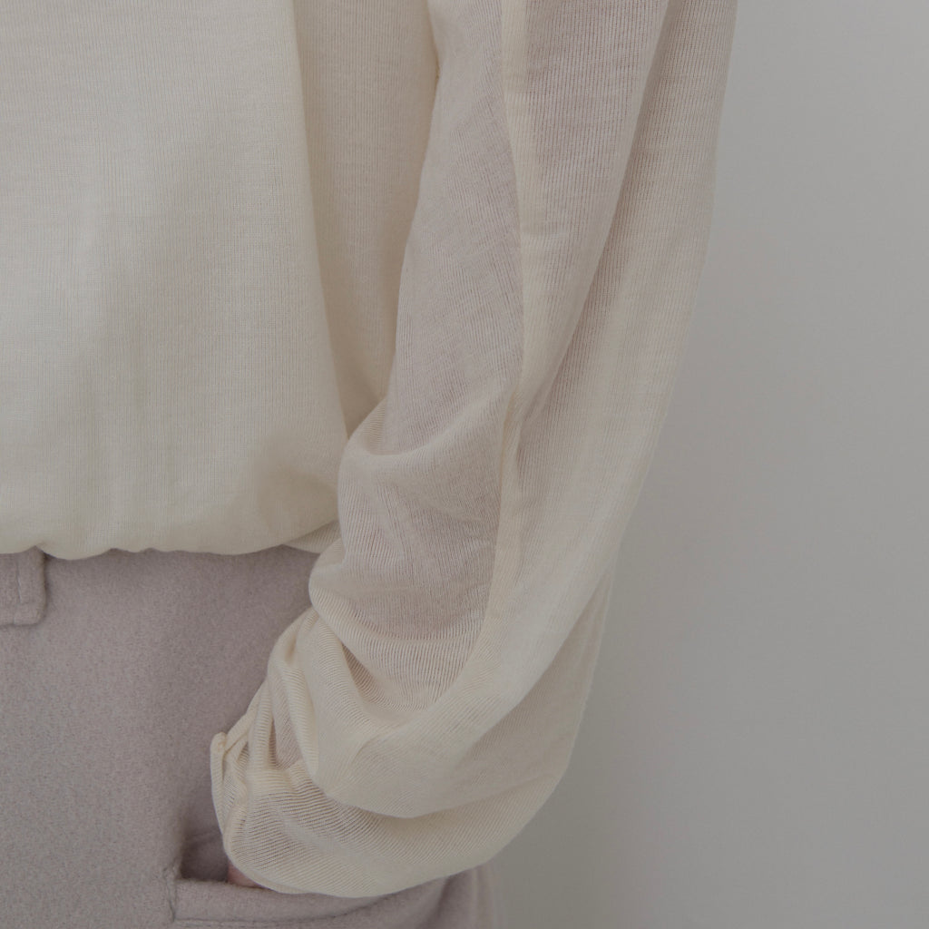 CASHMERE SILK RAGLAN HIGH NECK T-SHIRTS
