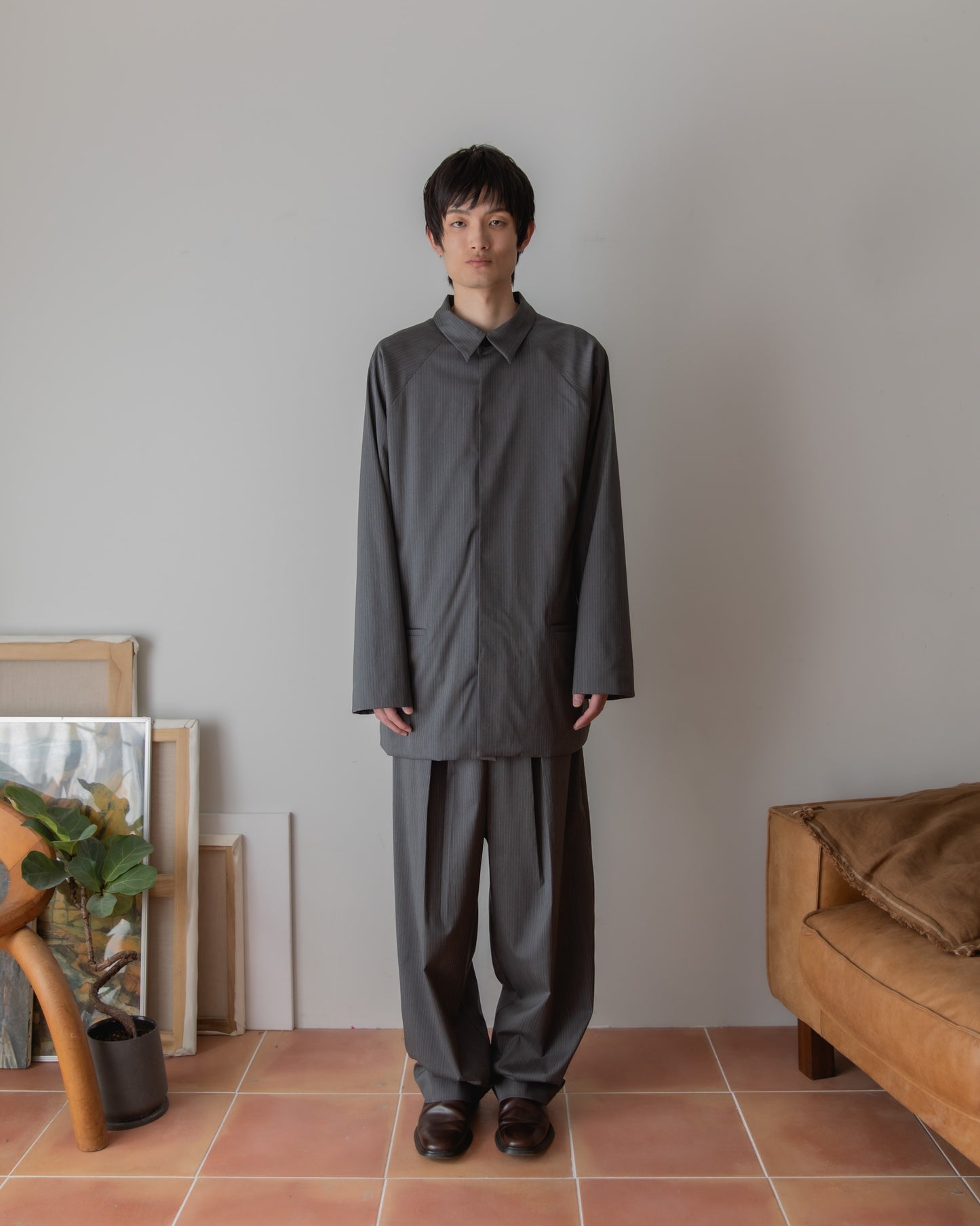 WOOL RAGLAN SLEEVE JACKET