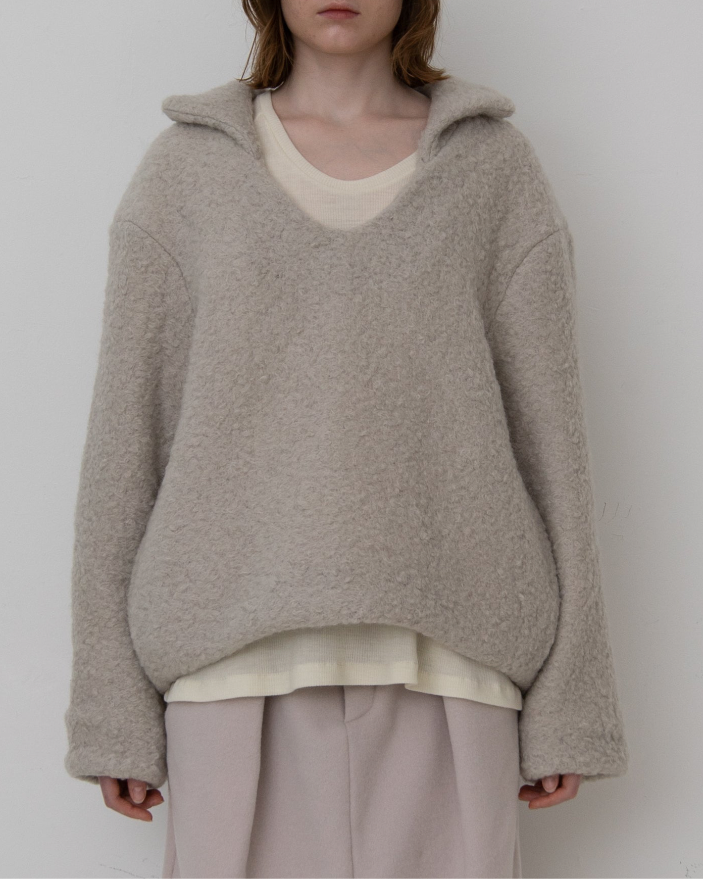 BRUSHED WOOL BOA FLEECE JACKET