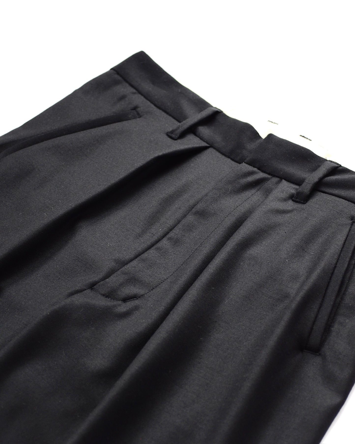WOOL SILK GABARDINE SLACKS