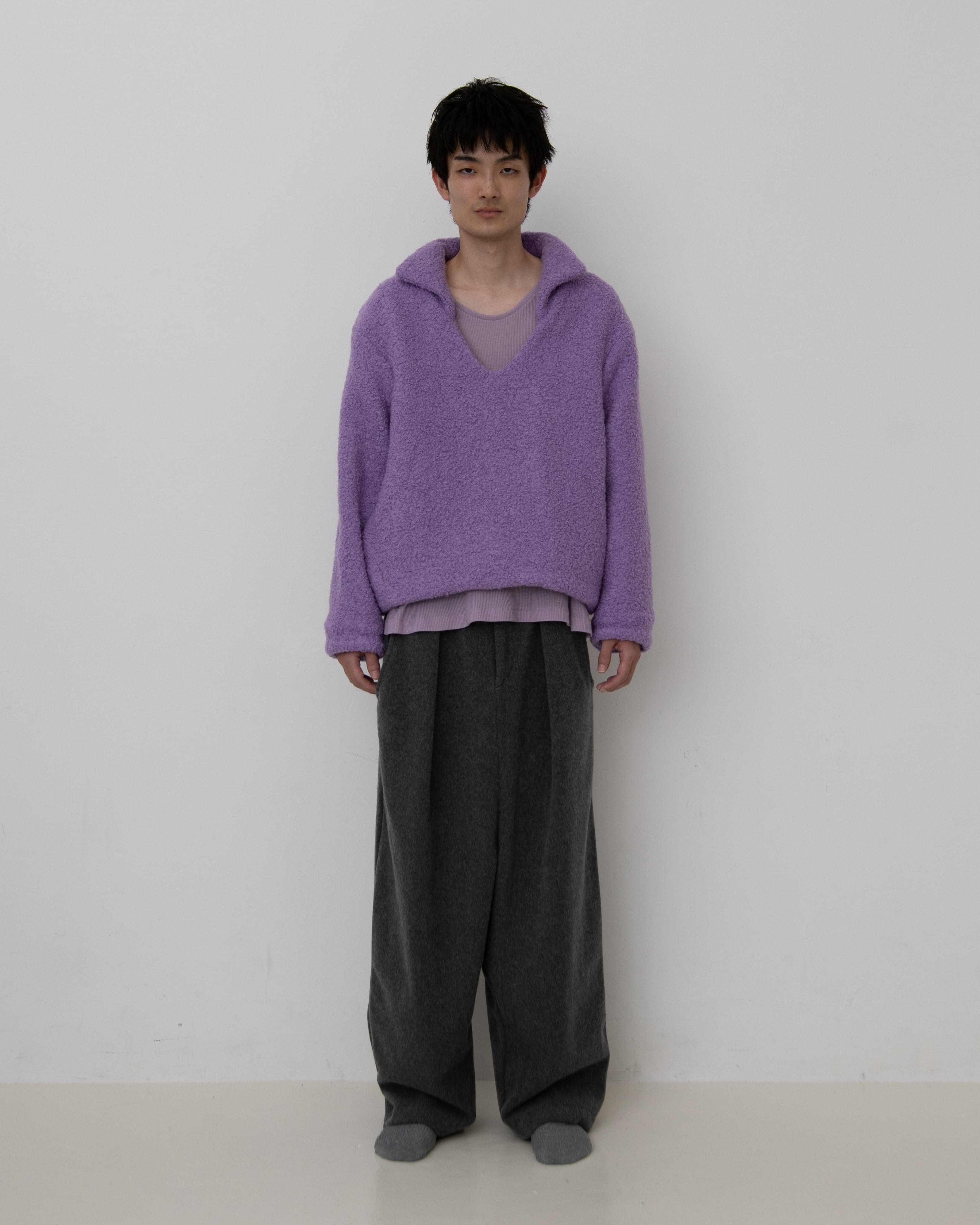 MOSSA WOOL WIDE SAROUEL SLACKS