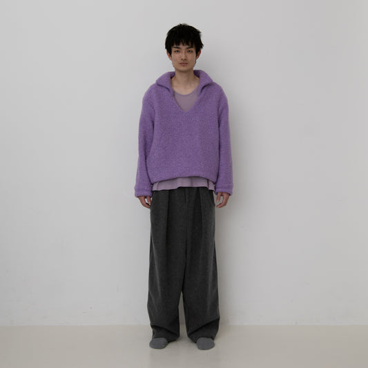 MOSSA WOOL WIDE SAROUEL SLACKS