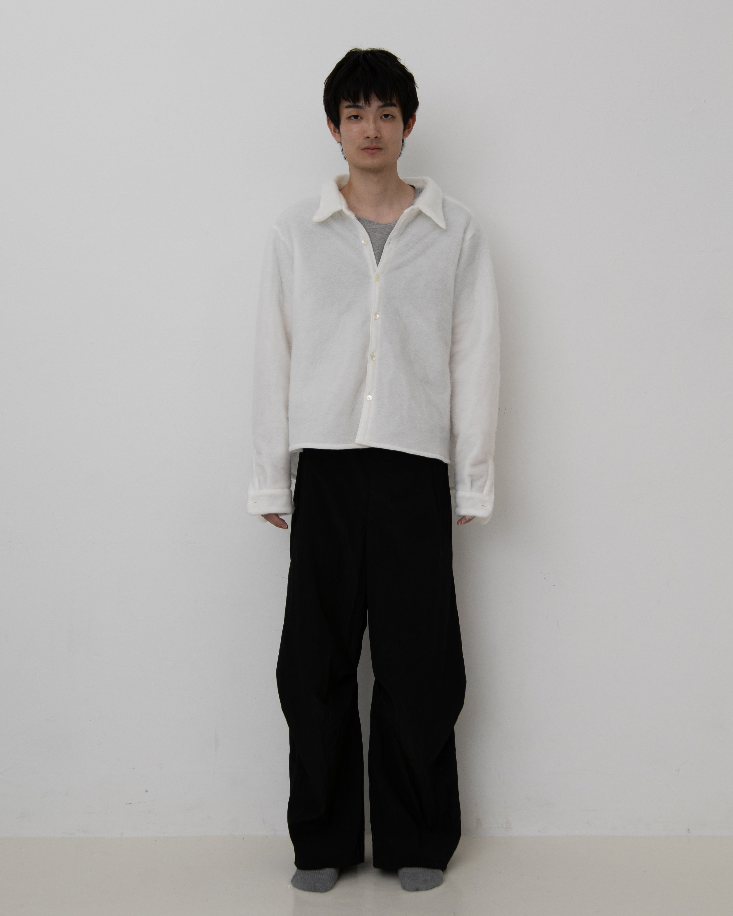 WOOL NILON TUCK PANTS