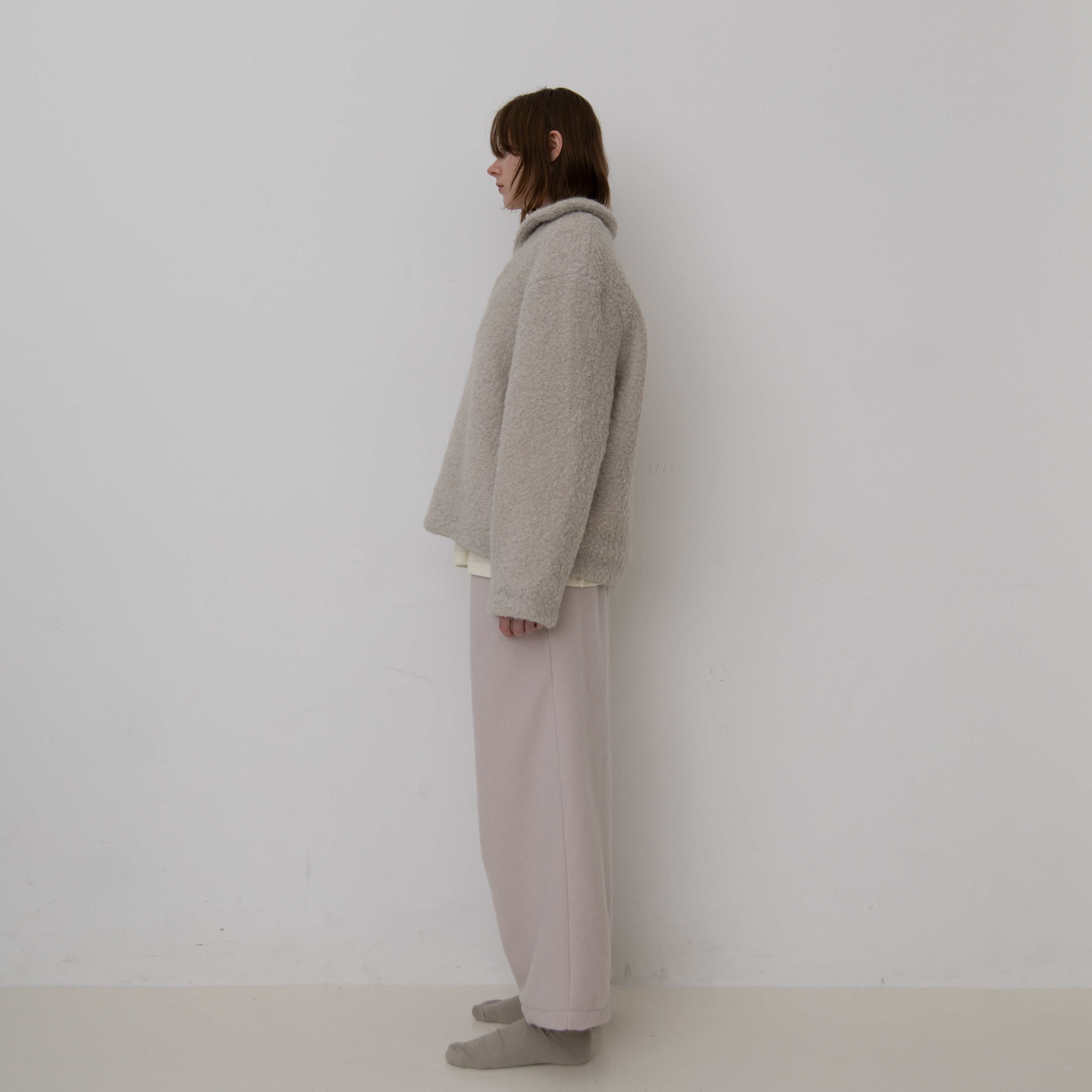 BRUSHED WOOL BOA FLEECE JACKET – SUNSET