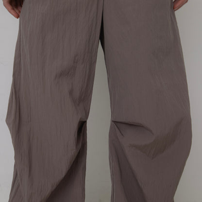 WOOL NILON TUCK PANTS
