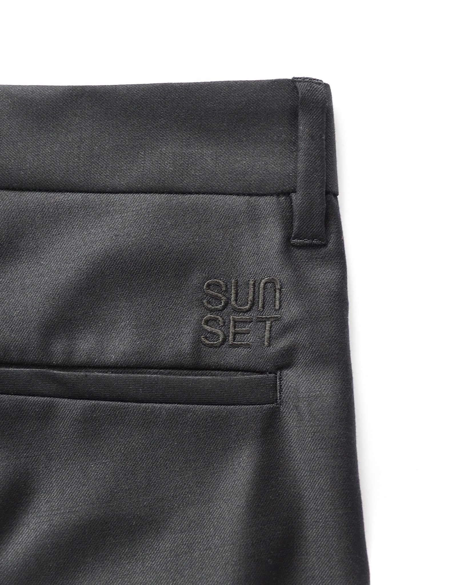 WOOL SILK GABARDINE SLACKS